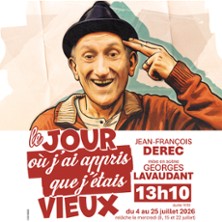 LE JOUR OU J'AI APPRIS Que J'&eacute;tais Vieux