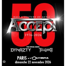 ACCEPT 50TH ANNIVERSARY TOUR 2026 + DYNAZTY + TAILGUNNER