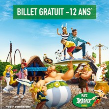 Parc Astérix gratuit pour les enfants de moins de 12 ans accompagnés